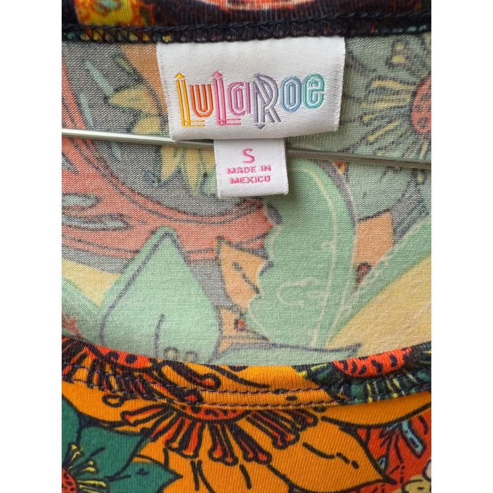LuLaRoe Tunic Top Floral Paisley Print Casual Comfy Colorful Womens Size S - Picture 3 of 5